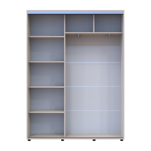 Skriňa s posuvn&yacute;mi dvermi Doros Sigma Slim Ka&scaron;m&iacute;r 2 DTD 160x45x214.4 (42005450) 42005450 foto