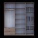 &Scaron;atn&iacute;kov&aacute; skriňa Doros Lukas Cremona Cannolo s reg&aacute;lom 4 dvere 220x50x240 (42005963) 42005963 foto 5