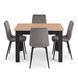 Jed&aacute;lensk&yacute; set NP 120x80 Craft / čierny + 4 stoličky LIBRA tmavosiv&yacute; zamat / čierne nohy (100408331) 100408331 foto 3