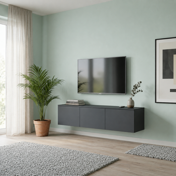 TV skrinka Doros Levia Antracit 3 dvere 130&times;35&times;33 (41516289) 41516289 foto