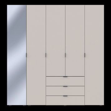 Skriňa na oblečenie Doros Gelar Ka&scaron;m&iacute;r 4 dvere / Zrkadlo 194x49,5x203,4 (80737659) 2237072148 foto