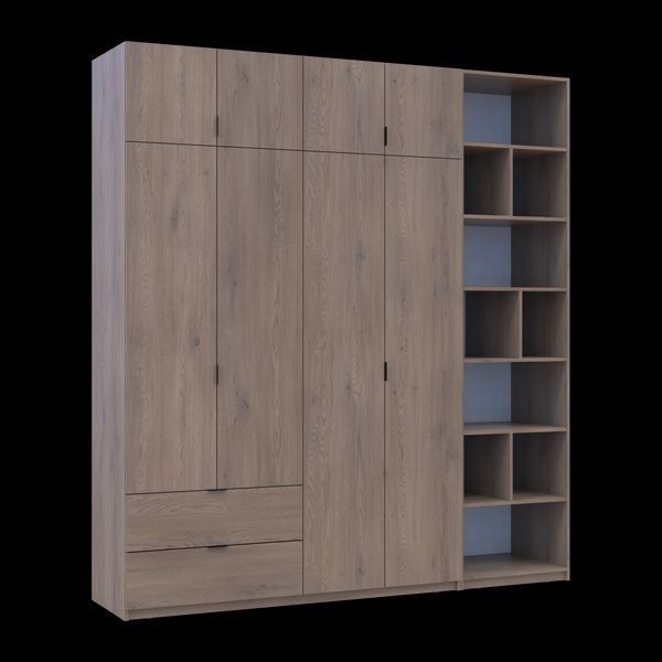 &Scaron;atn&iacute;kov&aacute; skriňa Doros Lukas Cremona Cannolo s reg&aacute;lom 4 dvere 240x50x240 (42005964) 42005964 foto