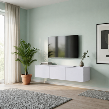 TV skrinka Doros Levia Biela 3 dvere 130&times;35&times;33 (41516288) 41516288 foto