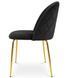 Stolička INCA &ndash; čierny zamat / zlat&eacute; nohy (10043381) 10043381 foto 3