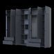 &Scaron;atn&iacute;kov&aacute; skriňa Doros Lukas Grafit s reg&aacute;lom 3+3 dvere 330x50x240 (42005917) 42005917 foto 2