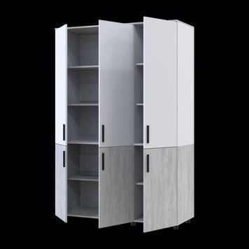 Skriňa na oblečenie Doros Thorn Borovica Natti/Biela 3 DTD police 135x51.6x200 (44900508) 44900508 foto
