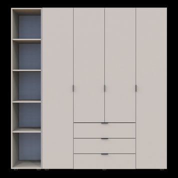 &Scaron;atn&iacute;kov&aacute; skriňa Doros Gelar s policovou skriňou Ka&scaron;m&iacute;r 4 dvere 193,2x49,5x203,4 (80737647) 2209659162 foto