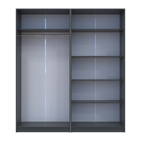 Komplet Doros Promo s policami Grafit, 2+2 LDTD 180x48x204 (44900289) 2285119817 foto