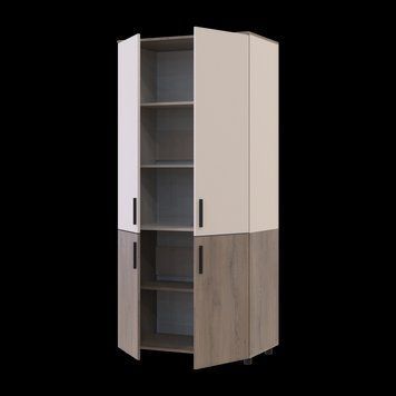 Skriňa na oblečenie Doros Thorn Cremona Cannolo/Ka&scaron;m&iacute;r 2 DTD police 90x51.6x200 (44900452) 44900452 foto