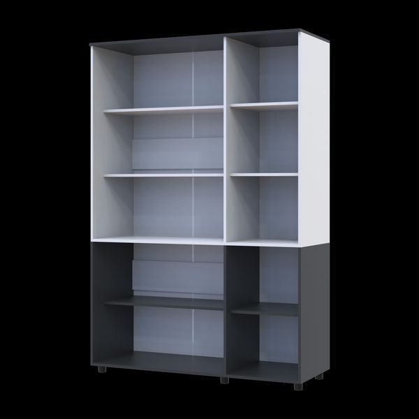 Skriňa na oblečenie Doros Thorn Antracit/Biela 3 DTD police 135x51.6x200 (44900516) 44900516 foto