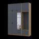 &Scaron;atn&iacute;kov&aacute; skriňa Doros Rondi s ve&scaron;iakom, zrkadlom a vysokou nadstavbou Dub Artisan/Grafit 3 DTD 181x52x260 (42005291) 2858069677 foto 1