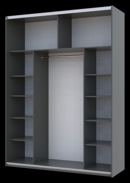 Skriňa s posuvn&yacute;mi dverami Doros G-Caiser Antracit/Antracit 2 LTD / 3 časti 180x60x240 (42005864) 42005864 foto