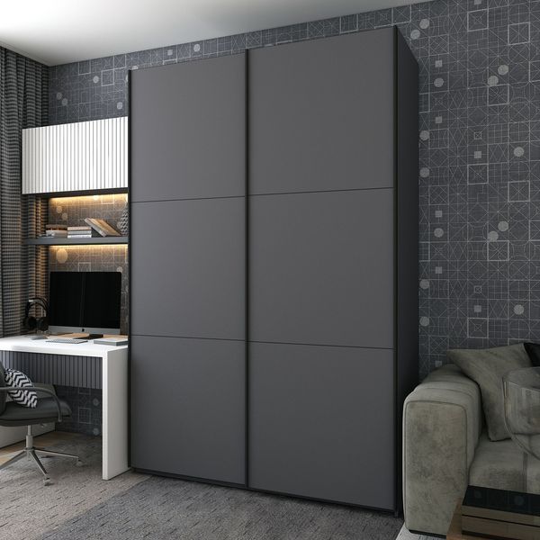 Skriňa s posuvn&yacute;mi dverami Doros G-Caiser Antracit/Antracit 2 LTD / 3 časti 180x60x240 (42005864) 42005864 foto