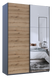 Skriňa s posuvn&yacute;mi dverami Doros G-Caiser Antracit/Ewoks Dub 1 dvere / 1 zrkadlo / 3 časti 160x60x240 (42005413) 42005413 foto 5