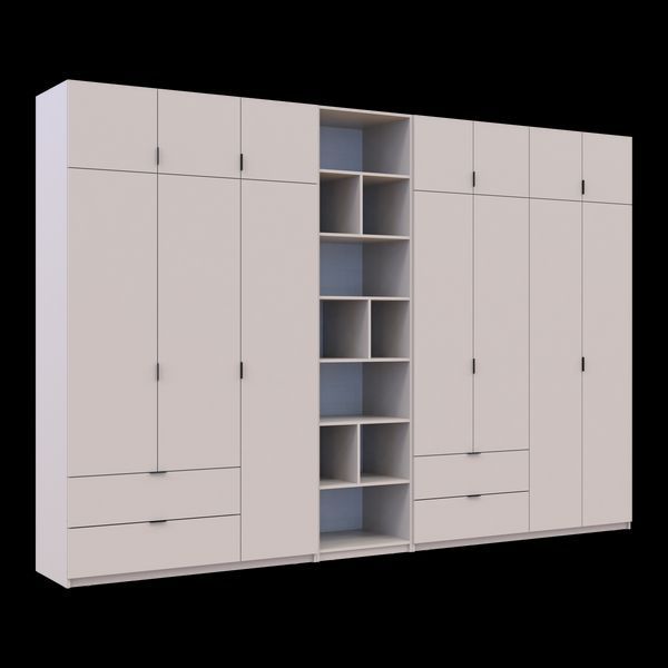 &Scaron;atn&iacute;kov&aacute; skriňa Doros Lukas Ka&scaron;m&iacute;r s reg&aacute;lom 3+4 dvere 355x50x240 (42005937) 42005937 foto