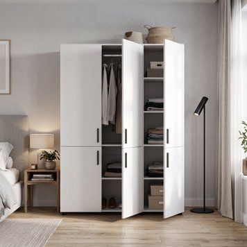 Skriňa na oblečenie Doros Thorn Biela 3 DTD tyč 135x51.6x200 (44900483) 44900483 foto