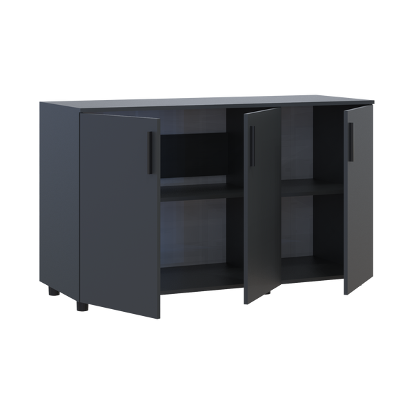 Komoda Doros Thorn Antracit 3 DTD 135&times;51,6&times;80 (41510173) 41510173 foto