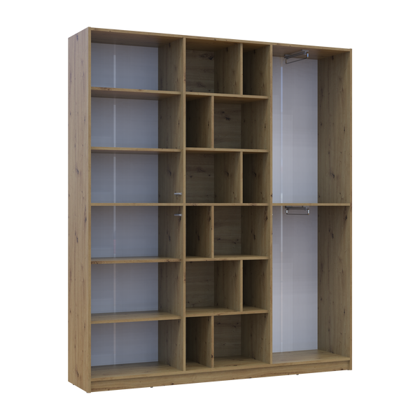 Skriňa na oblečenie Doros Morgan Grafit / Dub Artisan DTD 180x40x210 (42001256) 2302161154 foto