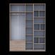 &Scaron;atn&iacute;kov&aacute; skriňa Doros Lukas Dub Sonoma s reg&aacute;lom 3 dvere 180x50x240 (42005943) 42005943 foto 5