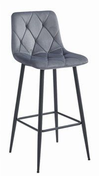 Barov&aacute; stolička NADO &ndash; tmavosiv&yacute; zamat / čierne nohy (10038451) 10038451 foto