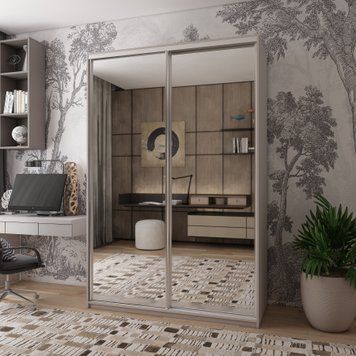 Skriňa s posuvn&yacute;mi dverami Doros City Light Ka&scaron;m&iacute;r 2 zrkadl&aacute; 150&times;60&times;225 (80736359) 80736359 foto