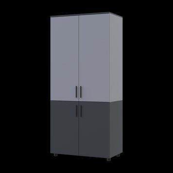 Skriňa na oblečenie Doros Thorn Antracit/Siv&aacute; 2 DTD tyč 90x51.6x200 (44900471) 44900471 foto