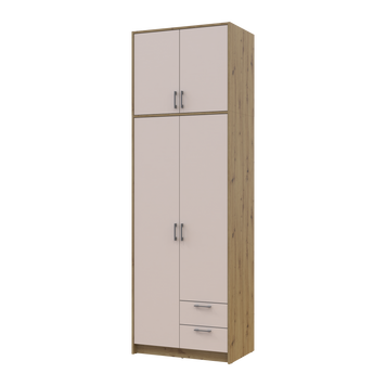 &Scaron;atn&iacute;kov&aacute; skriňa Doros Rondi s vysok&yacute;m nadstavcom Dub Artisan/Ka&scaron;m&iacute;r 2 DTD 82&times;52&times;260 (42005192) 2662000630 foto