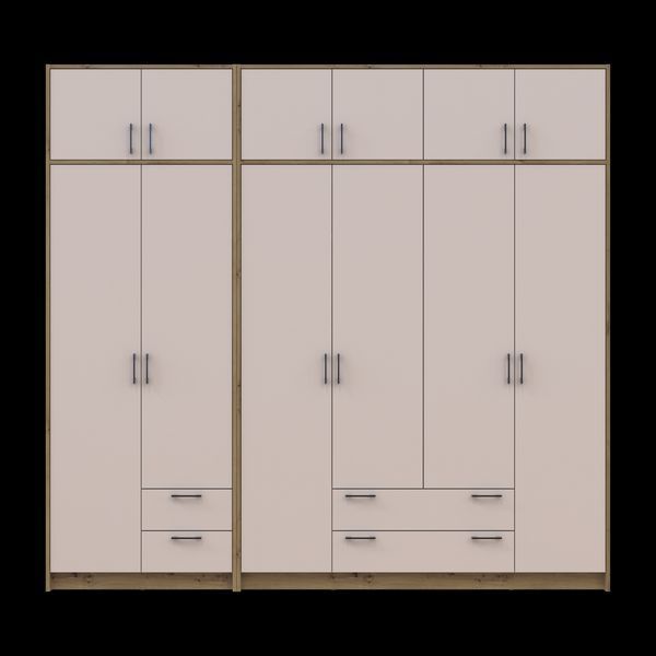 &Scaron;atn&iacute;kov&aacute; skriňa Doros Rondi s nadstavcom Dub Artisan/Ka&scaron;m&iacute;r 2+4 DTD 242х52х236 (42005668) 42005668 foto