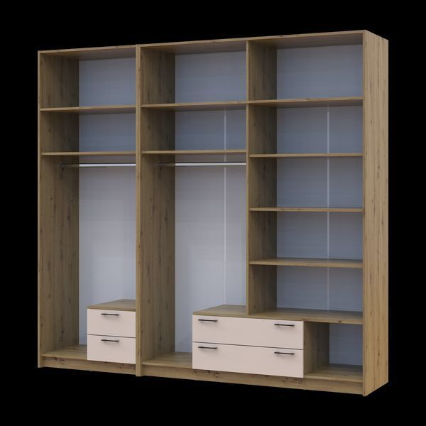 &Scaron;atn&iacute;kov&aacute; skriňa Doros Rondi s nadstavcom Dub Artisan/Ka&scaron;m&iacute;r 2+4 DTD 242х52х236 (42005668) 42005668 foto