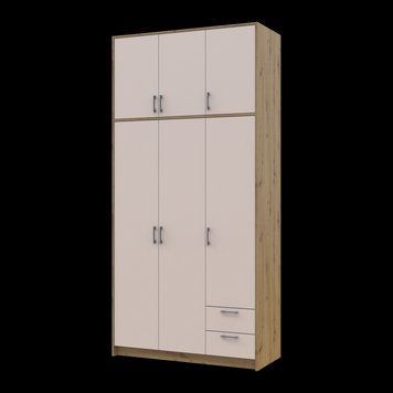 &Scaron;atn&iacute;kov&aacute; skriňa Doros Rondi s vysok&yacute;m nadstavcom Dub Artisan/Ka&scaron;m&iacute;r 3 DTD 121&times;52&times;260 (42005193) 2662007826 foto