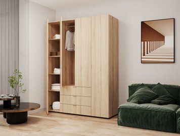 &Scaron;atn&iacute;kov&aacute; skriňa Doros Gelar Dub Sonoma 4 dvere 155x49,5x203,4 (80397560) 1782247284 foto