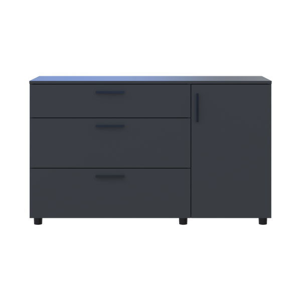 Komoda Doros Thorn Antracit 3Z/1D 135&times;51,6&times;80 (41510185) 41510185 foto