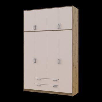 &Scaron;atn&iacute;kov&aacute; skriňa Doros Rondi s vysok&yacute;m nadstavcom Dub Artisan/Ka&scaron;m&iacute;r 4 DTD 160&times;52&times;260 (42005194) 2662015145 foto