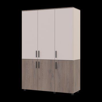 Skriňa na oblečenie Doros Thorn Cremona Cannolo/Ka&scaron;m&iacute;r 3 DTD tyč 135x51.6x200 (44900499) 44900499 foto