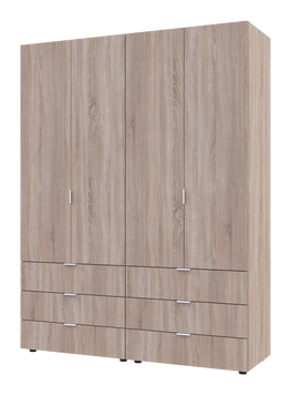 &Scaron;atn&iacute;kov&aacute; skriňa Doros Gelar set Sonoma 2+2 dvere 155x49,5x203,4 (42002123) 1782247674 foto