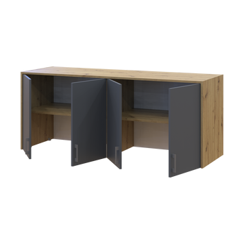 Vysok&aacute; nadstavba Doros Rondi Dub Artisan/Grafit 4 DTD 160x52x65 (41516184) 2669542032 foto