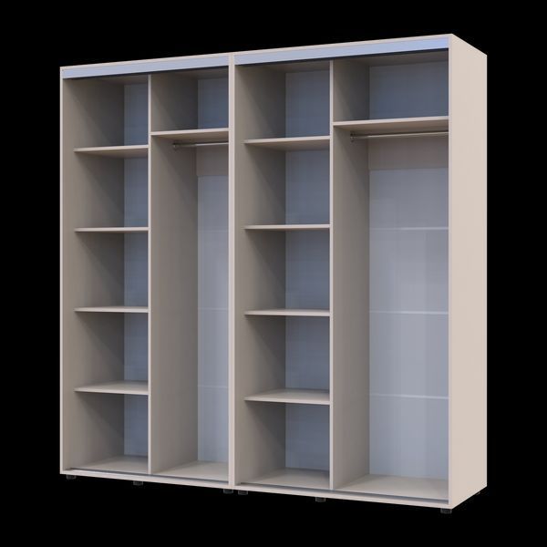 Skriňa s posuvn&yacute;mi dvermi Doros Sigma Slim Ka&scaron;m&iacute;r 2+2 DTD 220x60x214.4 (42005591) 42005591 foto