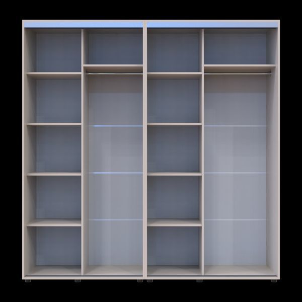 Skriňa s posuvn&yacute;mi dvermi Doros Sigma Slim Ka&scaron;m&iacute;r 2+2 DTD 220x60x214.4 (42005591) 42005591 foto
