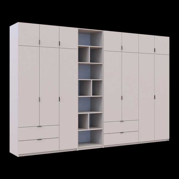 &Scaron;atn&iacute;kov&aacute; skriňa Doros Lukas Ka&scaron;m&iacute;r s reg&aacute;lom 3+4 dvere 360x50x240 (42005938) 42005938 foto