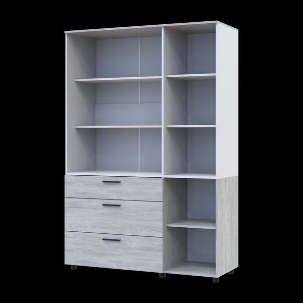 Skriňa na oblečenie Doros Thorn Borovica Natti/Biela 3 DTD/3Z police 135x51.6x200 (44900510) 44900510 foto