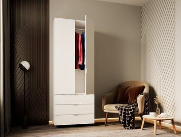 &Scaron;atn&iacute;kov&aacute; skriňa Doros Gelar Biela 2 dvere 77,5x49,5x203,4 (80737021) 1782247287 foto