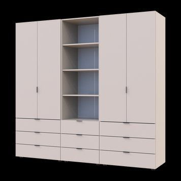 &Scaron;atn&iacute;kov&aacute; skriňa Doros Gelar Ka&scaron;m&iacute;r 4 dvere s reg&aacute;lom 215&times;49,5&times;203,4 (42005177) 2734299806 foto