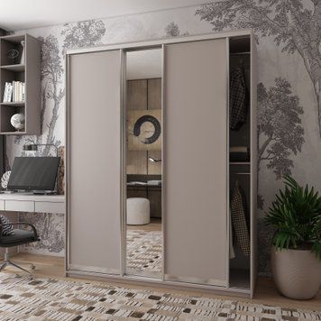 Skriňa s posuvn&yacute;mi dverami Doros City Light Ka&scaron;m&iacute;r 2 DTD / 1 zrkadlo 225&times;60&times;225 (80736383) 80736383 foto