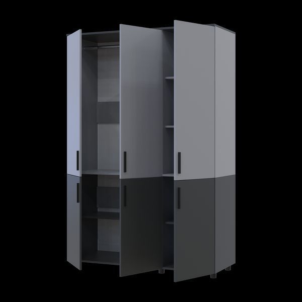 Skriňa na oblečenie Doros Thorn Antracit/Siv&aacute; 3 DTD tyč 135x51.6x200 (44900519) 44900519 foto