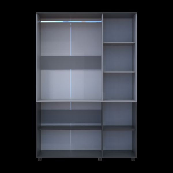 Skriňa na oblečenie Doros Thorn Antracit/Siv&aacute; 3 DTD tyč 135x51.6x200 (44900519) 44900519 foto