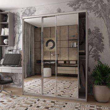 Skriňa s posuvn&yacute;mi dverami Doros City Light Ka&scaron;m&iacute;r 3 zrkadl&aacute; 225&times;60&times;225 (80736386) 80736386 foto