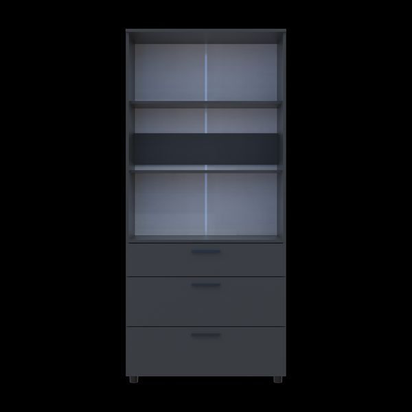 Skriňa na oblečenie Doros Thorn Antracit 2 DTD/3Z police 90x51.6x200 (44900446) 44900446 foto