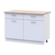 Kuchyňa Doros Leja s z&aacute;suvkami Biela dvere/z&aacute;suvky 120x56x82 (42005439) 80359337 foto 1