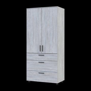 Skriňa na oblečenie Doros Thorn Borovica Natti 2 DTD/3Z tyč 90x51.6x200 (44900433) 44900433 foto