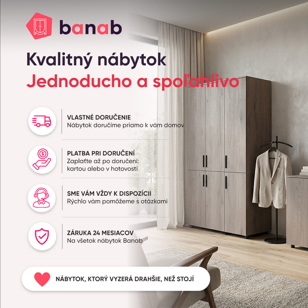 Skriňa na oblečenie Doros Thorn Borovica Natti 2 DTD/3Z tyč 90x51.6x200 (44900433) 44900433 foto